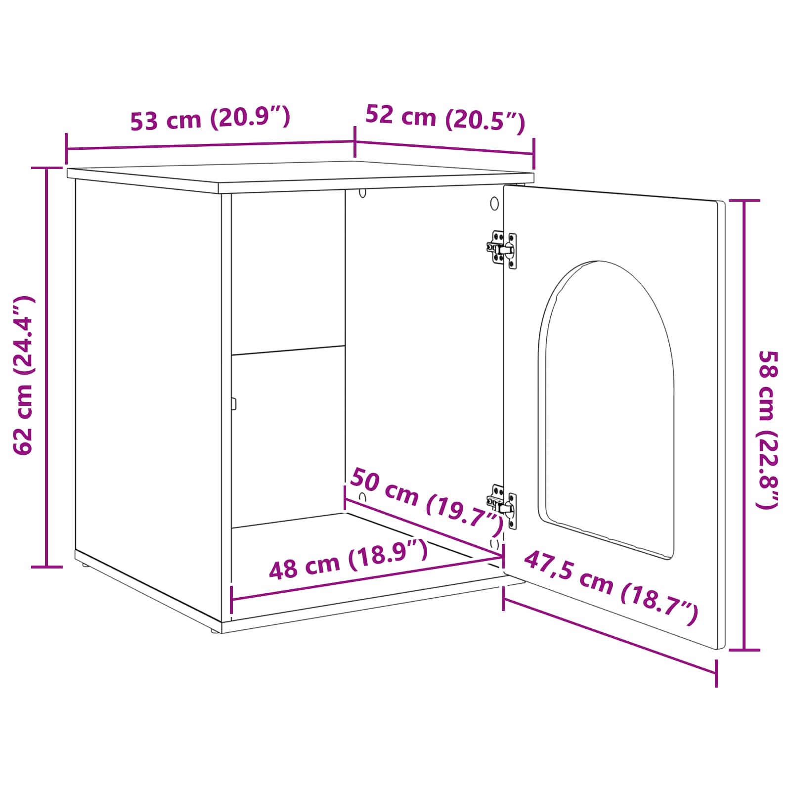 Casa para Gatos 53 x 52 x 62 cm Madera de ingeniería
