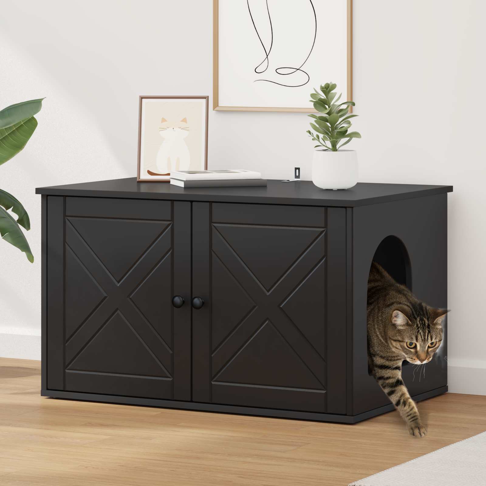 Casa para Gatos 85 x 55 x 50,5 cm Madera de ingeniería