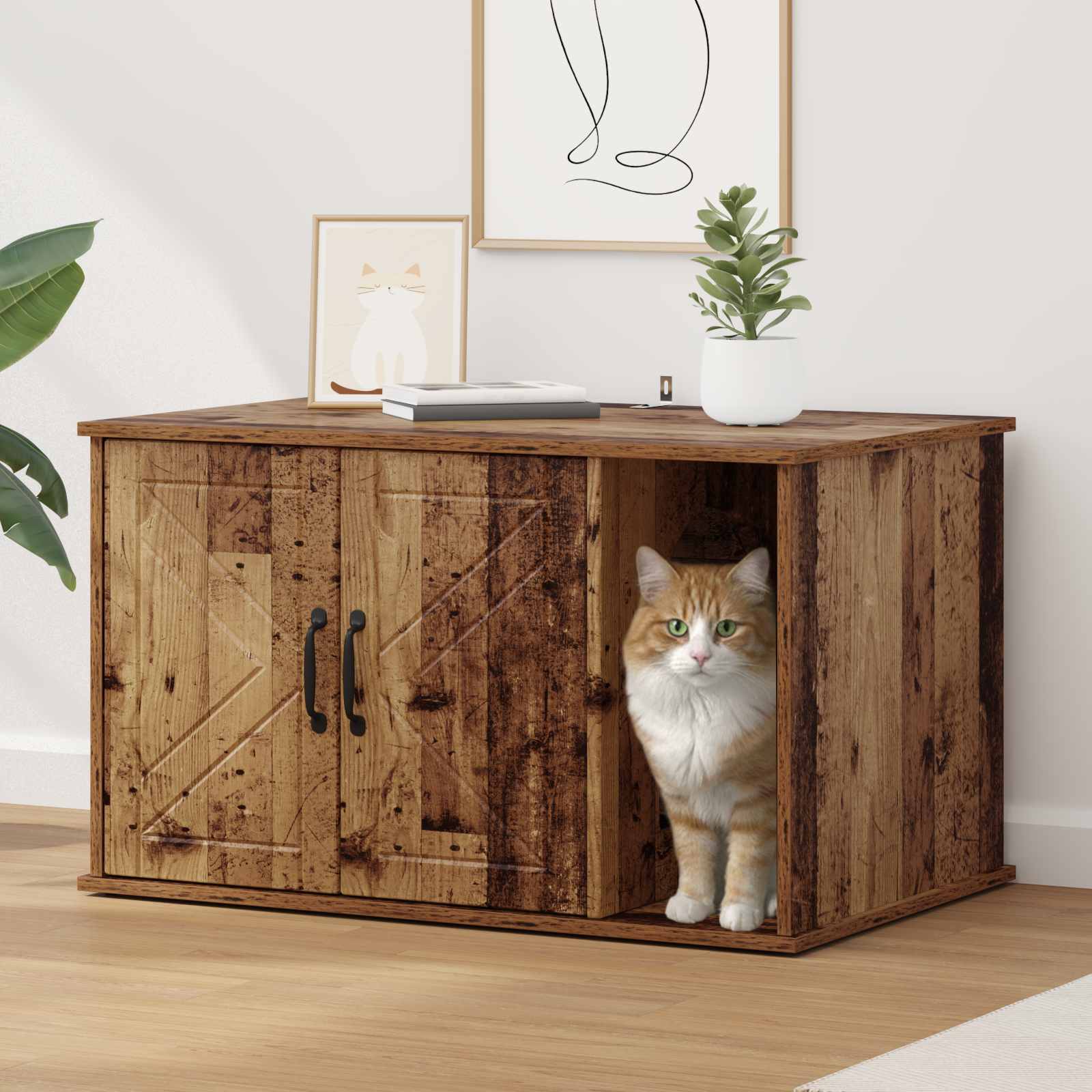 Casa para Gatos 85 x 55 x 50 cm Madera de ingeniería