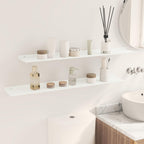 Estante flotante 2 pcs 100 x 18 x 2,5 cm Acero