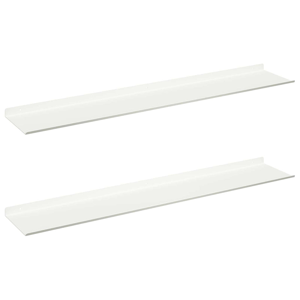 Estante flotante 2 pcs 100 x 18 x 2,5 cm Acero