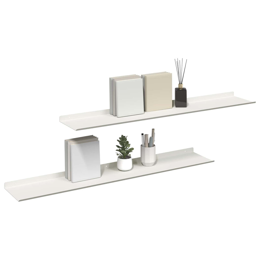 Estante flotante 2 pcs 100 x 18 x 2,5 cm Acero