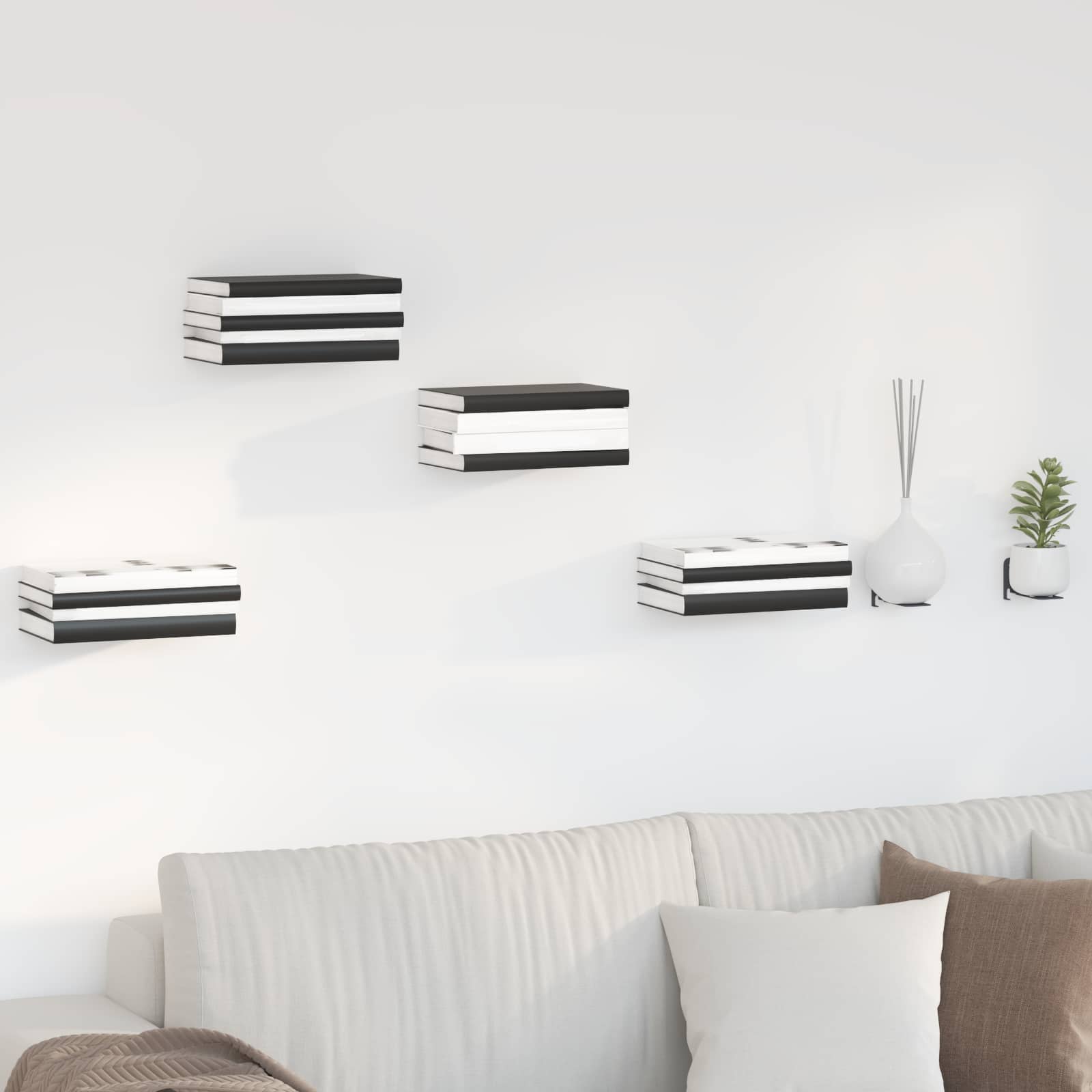 Floating Shelf 24 pcs Olive Green 6 x 10.8 x 6.6 cm