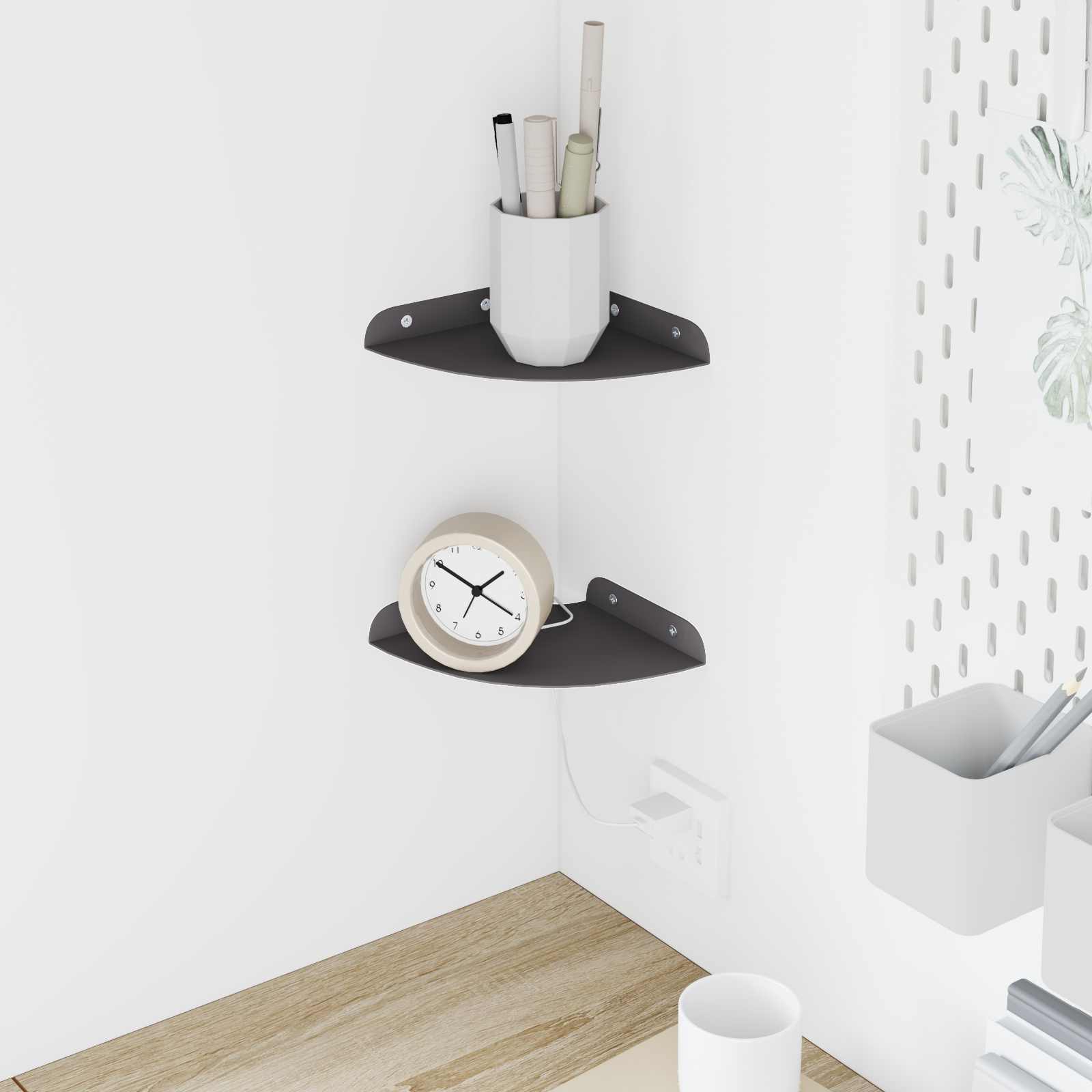 Floating shelf 2 pcs Mustard Yellow 15 x 15 x 2 cm