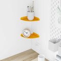 Estante flotante 2 pcs Amarillo Mostaza 15 x 15 x 2 cm