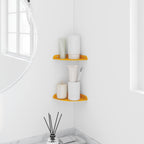 Estante flotante 2 pcs Amarillo Mostaza 15 x 15 x 2 cm