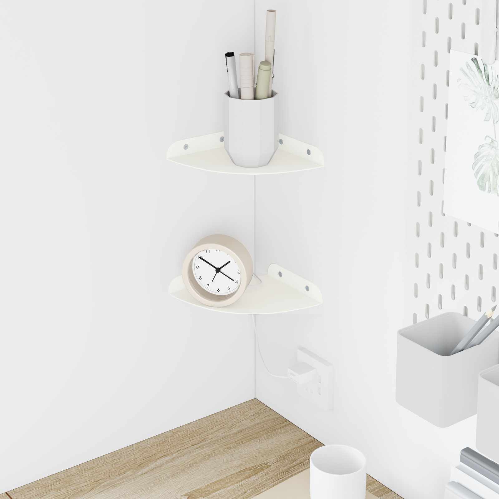 Floating shelf 2 pcs Mustard Yellow 15 x 15 x 2 cm