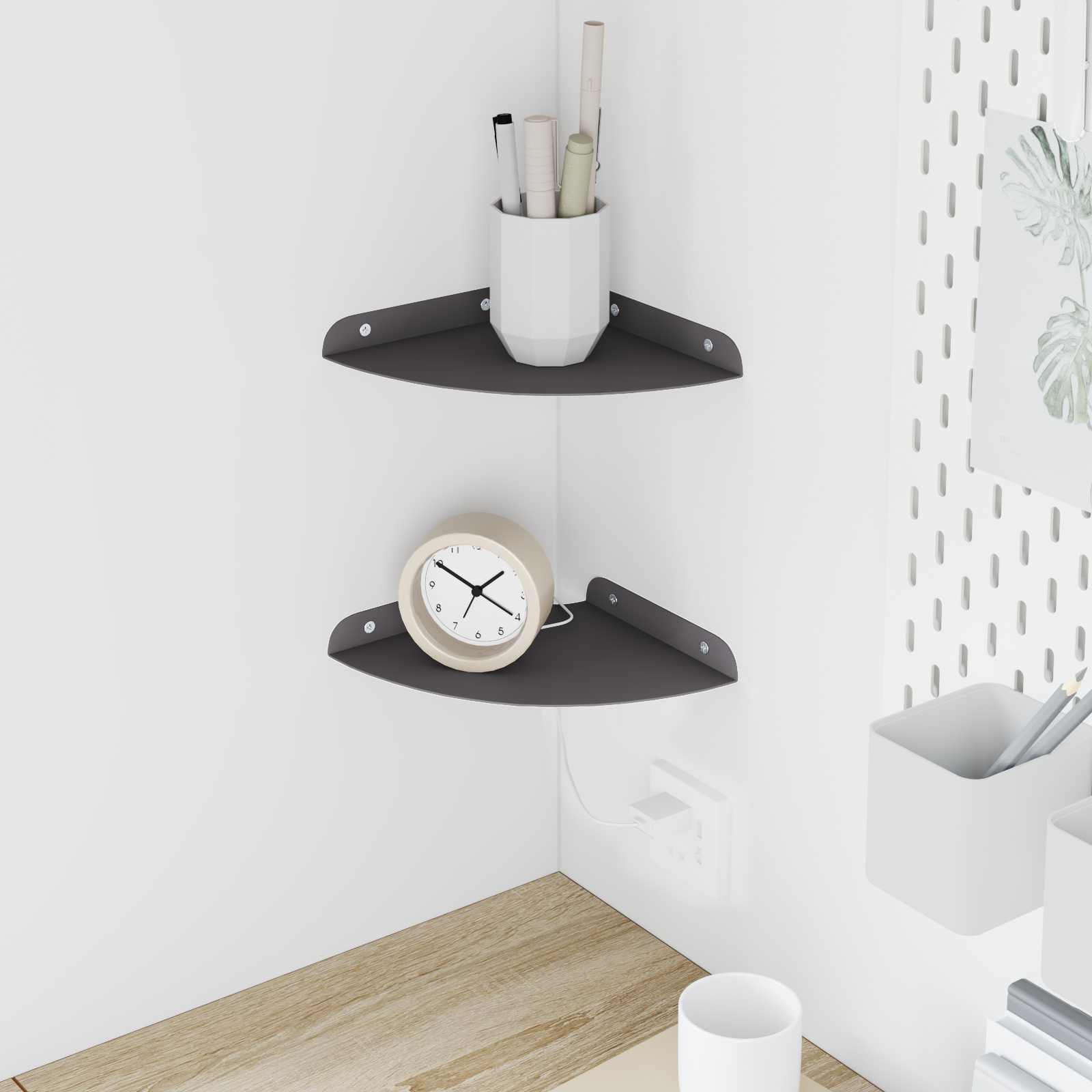 Floating shelf 2 pcs Mustard Yellow 15 x 15 x 2 cm