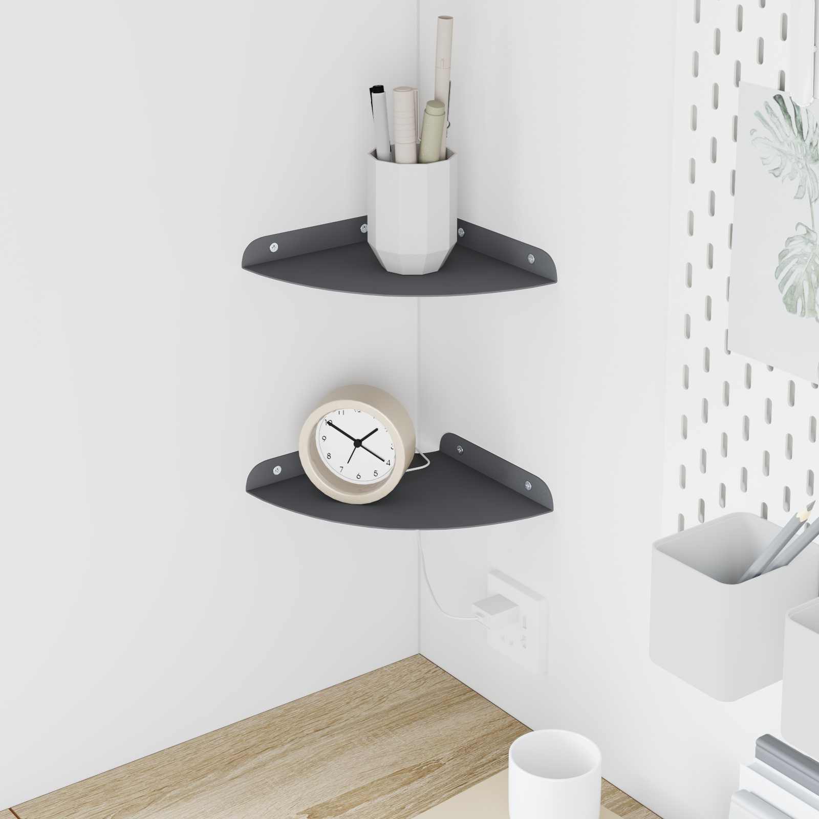 Floating shelf 2 pcs Mustard Yellow 15 x 15 x 2 cm