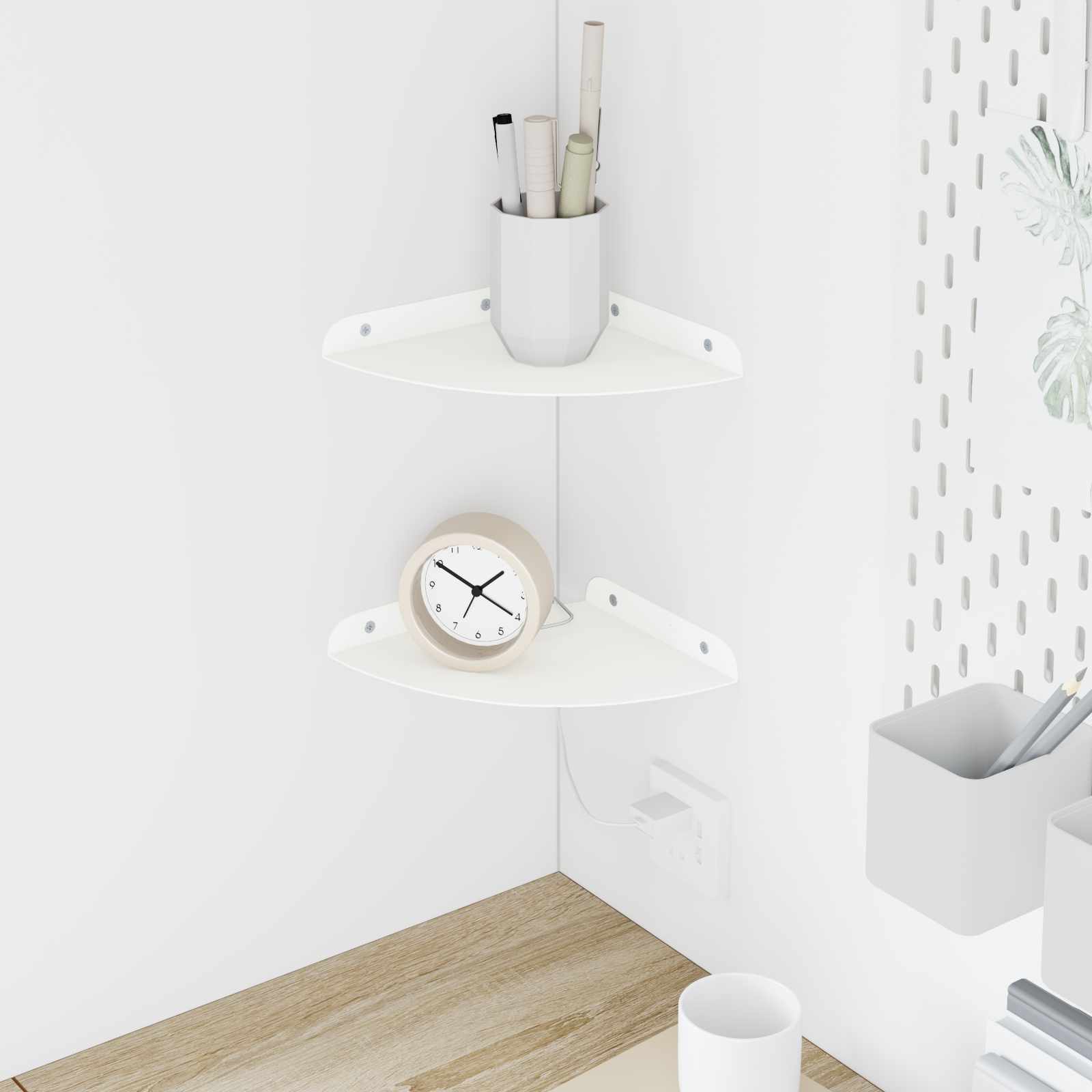Floating shelf 2 pcs Mustard Yellow 15 x 15 x 2 cm