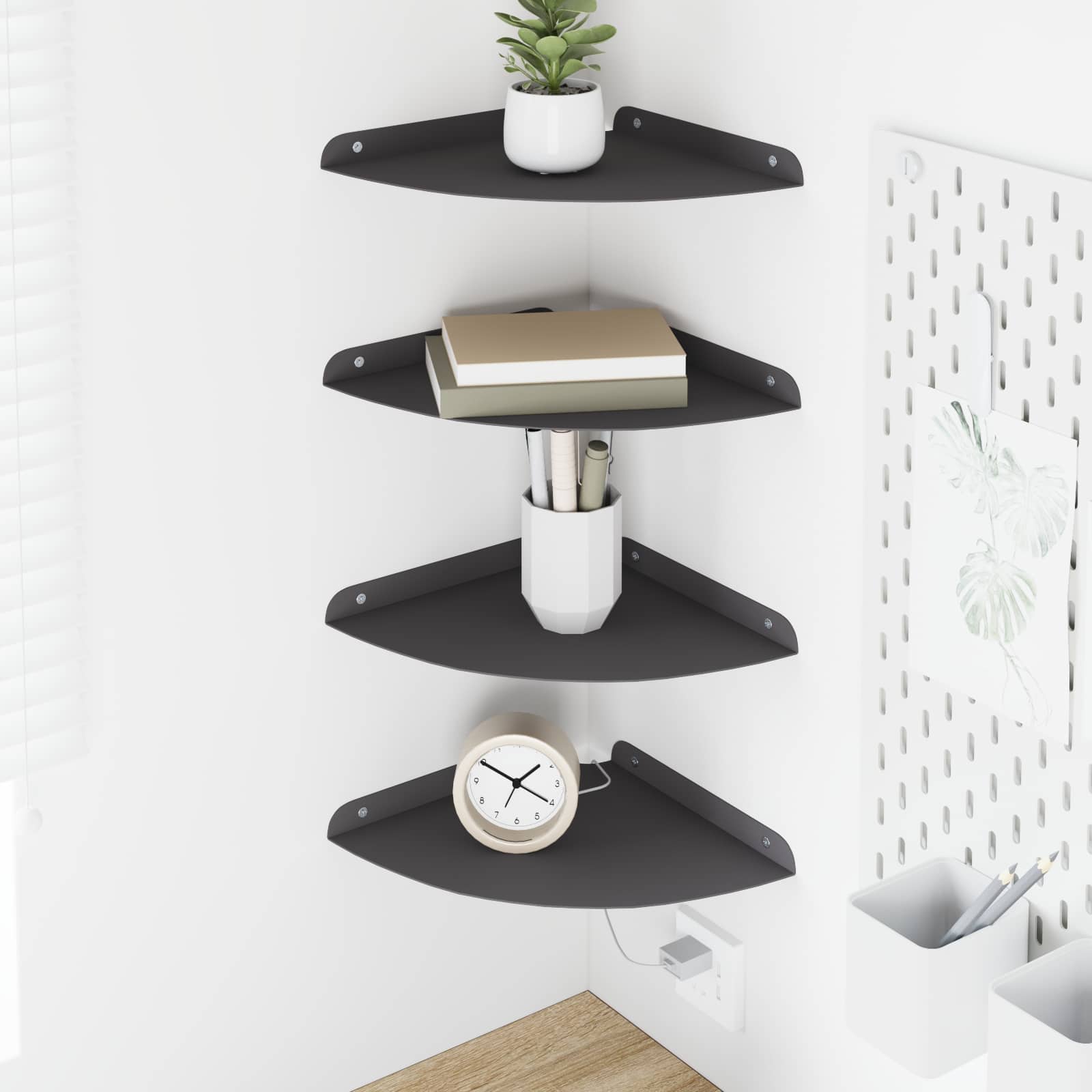 Floating shelf 2 pcs Mustard Yellow 15 x 15 x 2 cm