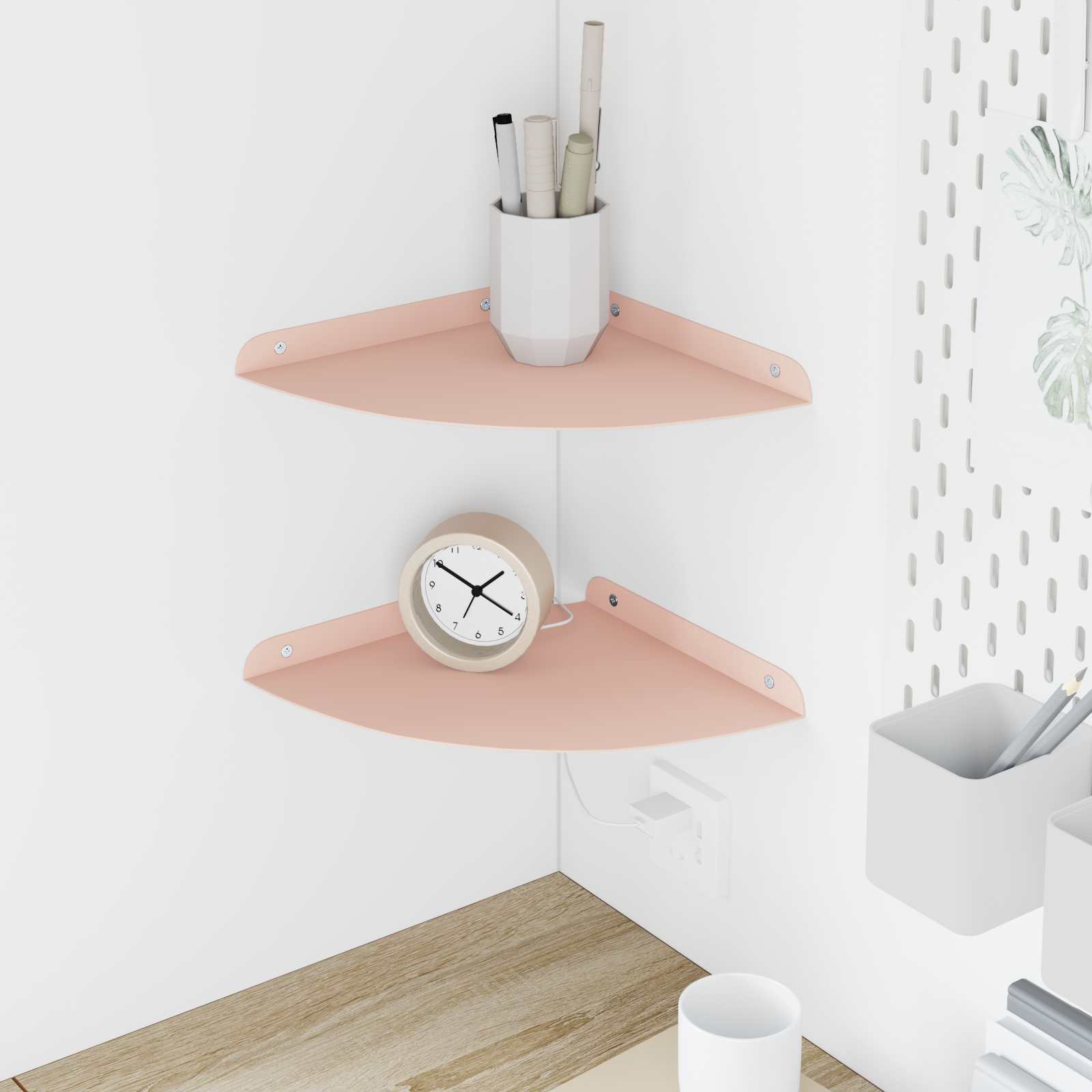 Floating shelf 2 pcs Mustard Yellow 15 x 15 x 2 cm