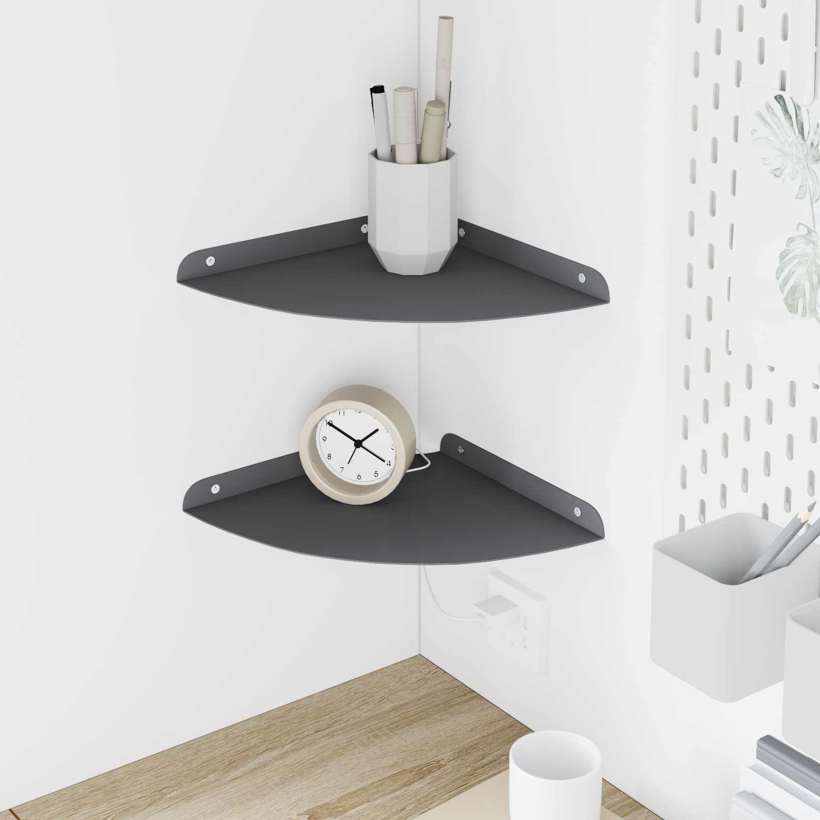 Floating shelf 2 pcs Mustard Yellow 15 x 15 x 2 cm