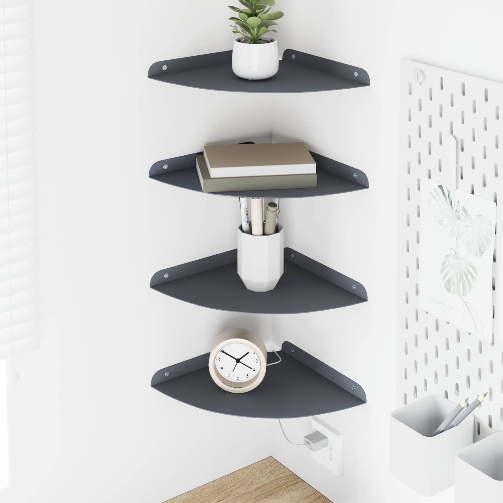 Floating shelf 2 pcs Mustard Yellow 15 x 15 x 2 cm