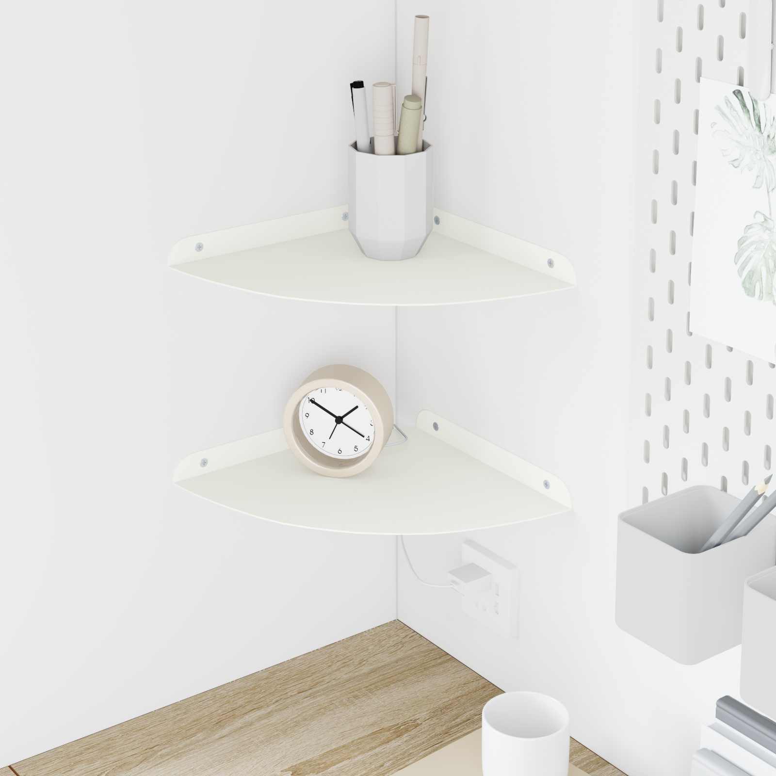Floating shelf 2 pcs Mustard Yellow 15 x 15 x 2 cm