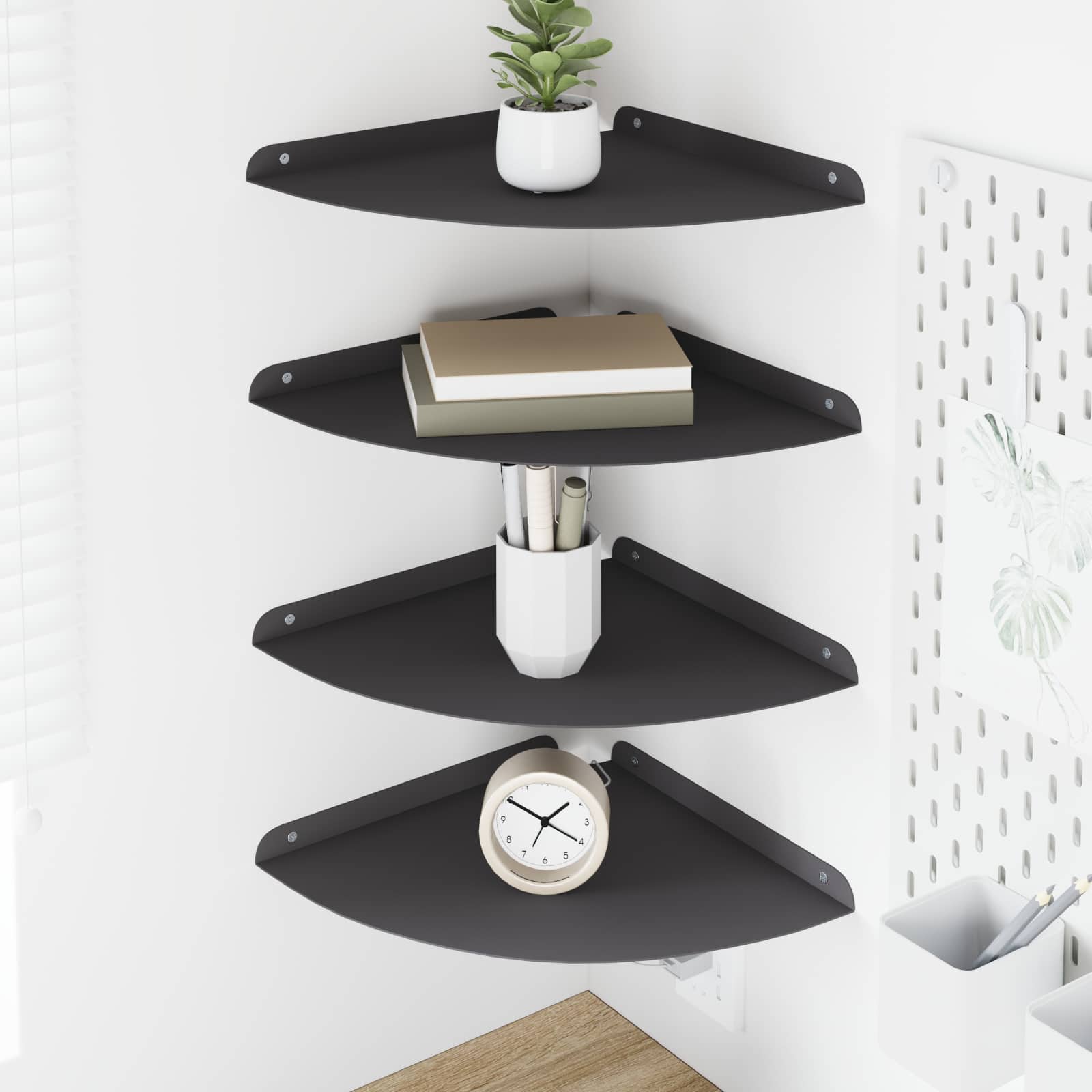 Floating shelf 2 pcs Mustard Yellow 15 x 15 x 2 cm