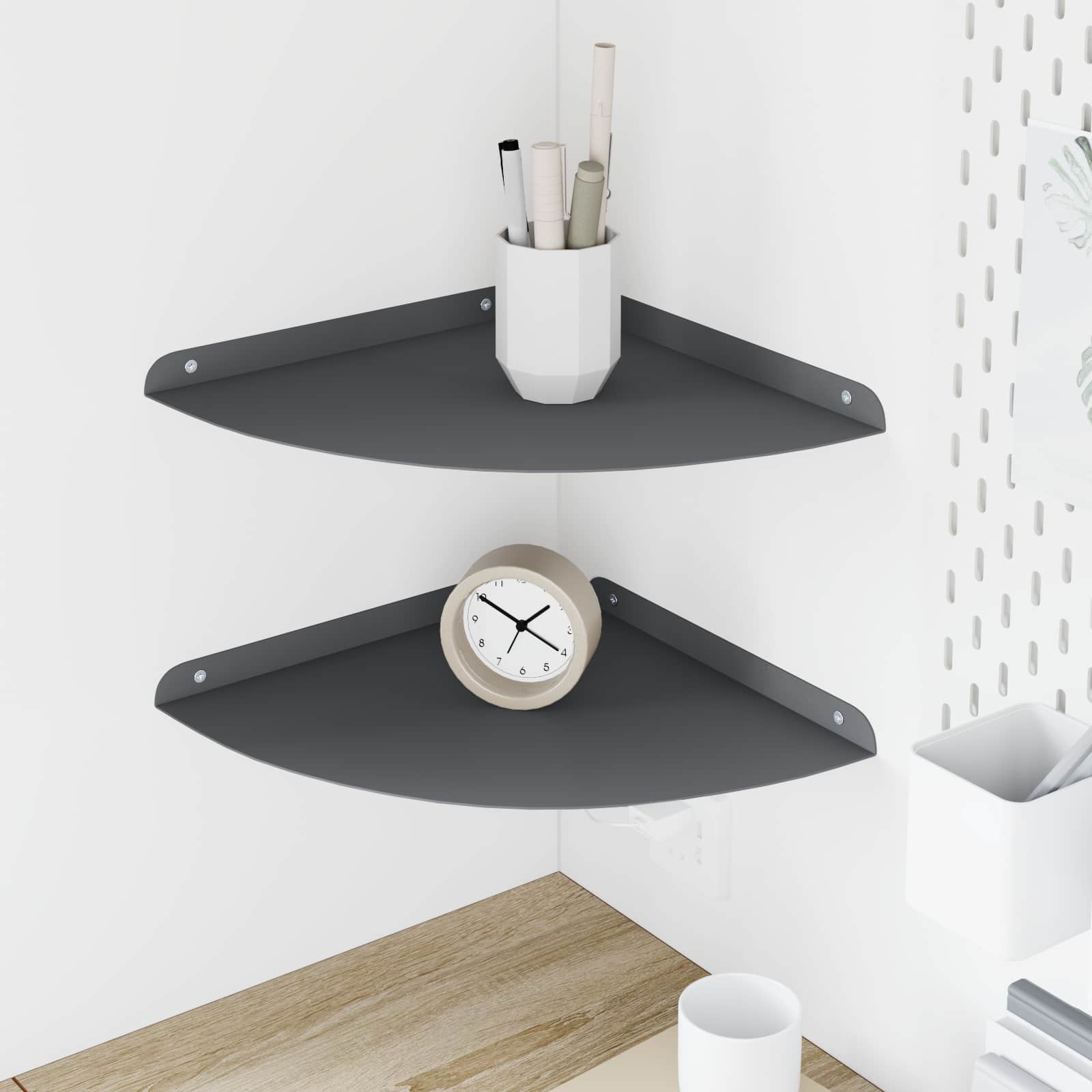 Floating shelf 2 pcs Mustard Yellow 15 x 15 x 2 cm