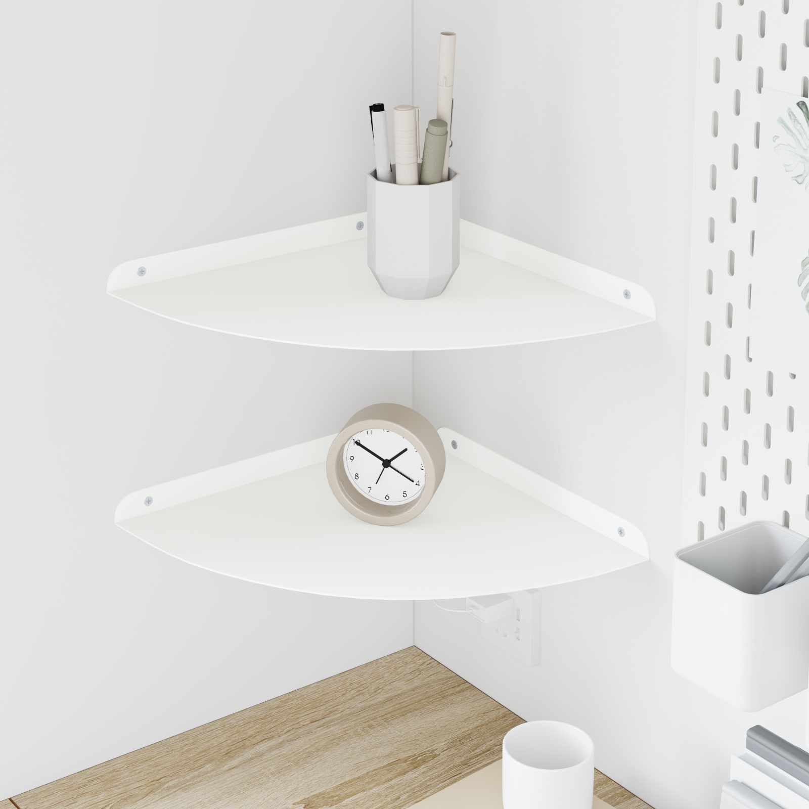 Floating shelf 2 pcs Mustard Yellow 15 x 15 x 2 cm