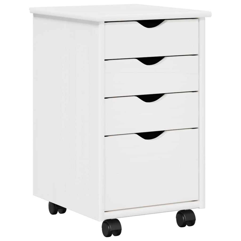 Gabinete rodante con rueda 34 x 39 x 56 cm Pino macizo