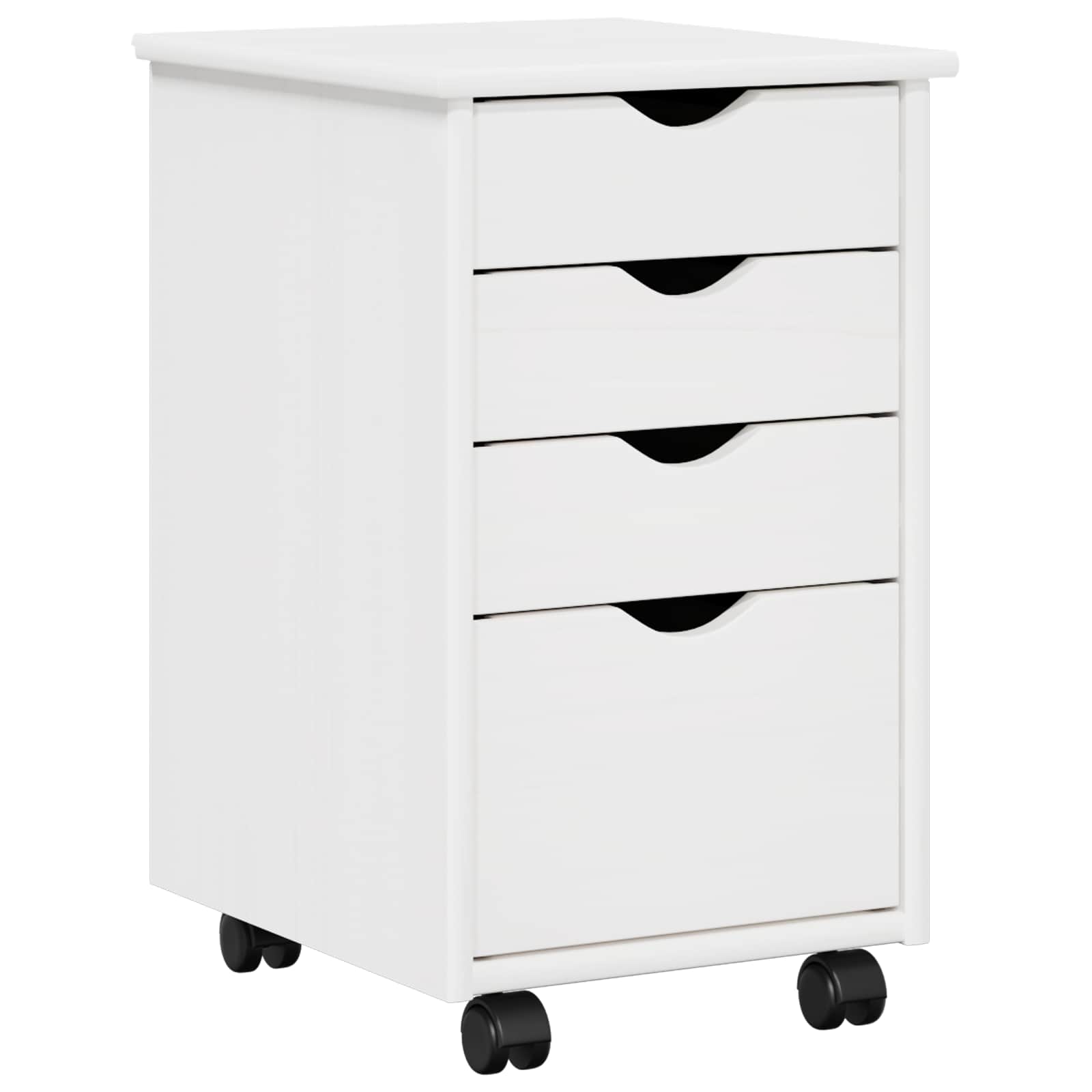 Gabinete rodante con rueda 34 x 39 x 56 cm Pino macizo