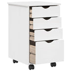 Gabinete rodante con rueda 34 x 39 x 56 cm Pino macizo