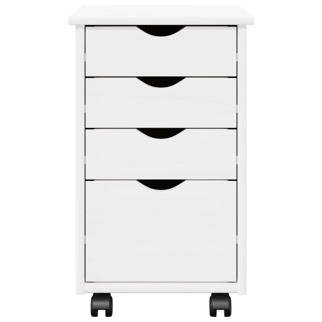 Gabinete rodante con rueda 34 x 39 x 56 cm Pino macizo