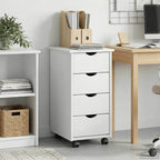 Gabinete rodante 34 x 39 x 65,5 cm Madera de Pino Macizo