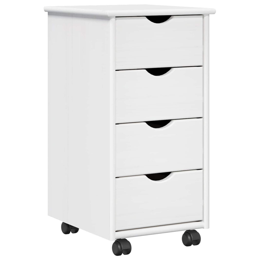Gabinete rodante 34 x 39 x 65,5 cm Madera de Pino Macizo