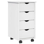 Gabinete rodante 34 x 39 x 65,5 cm Madera de Pino Macizo