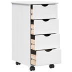 Gabinete rodante 34 x 39 x 65,5 cm Madera de Pino Macizo