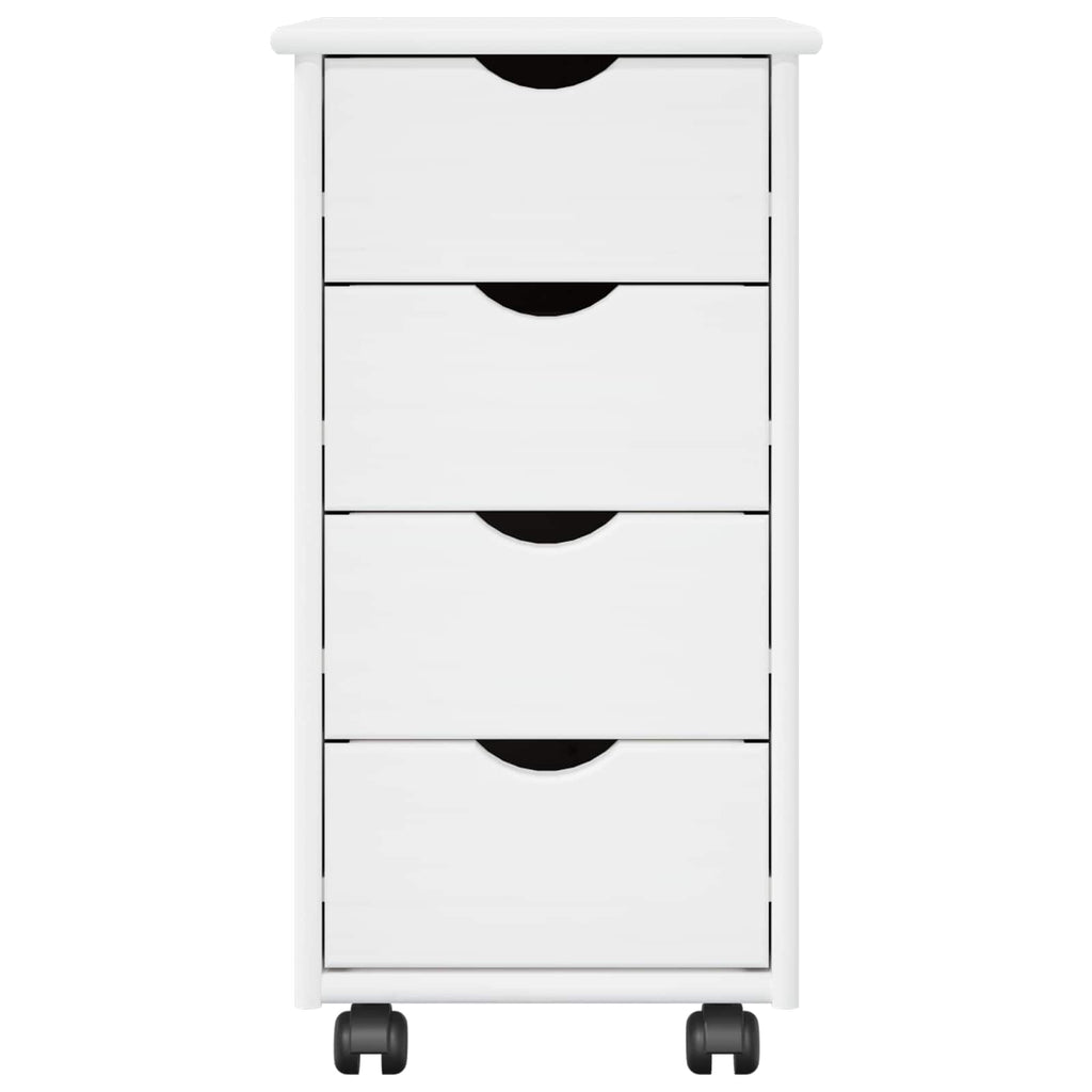Gabinete rodante 34 x 39 x 65,5 cm Madera de Pino Macizo