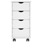 Gabinete rodante 34 x 39 x 65,5 cm Madera de Pino Macizo