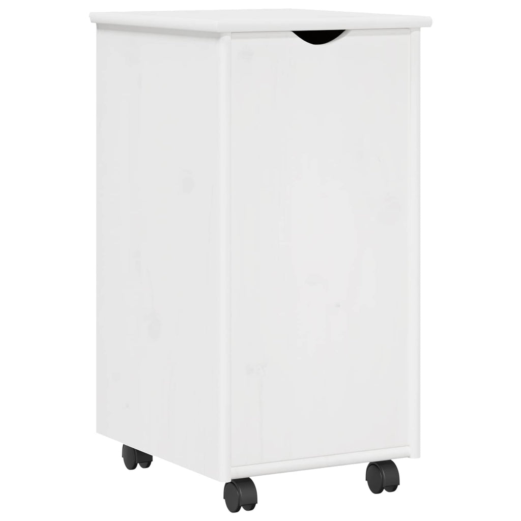 Gabinete rodante 34 x 39 x 65,5 cm Madera de Pino Macizo