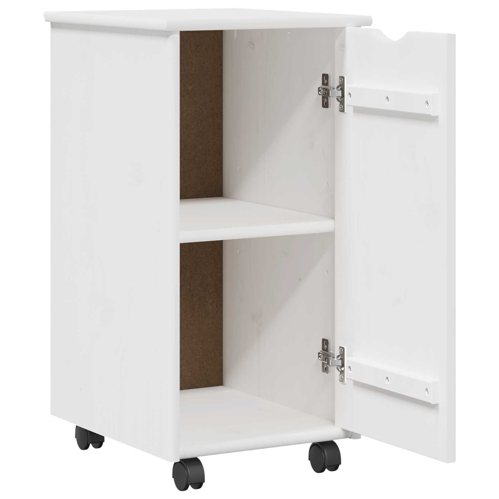 Gabinete rodante 34 x 39 x 65,5 cm Madera de Pino Macizo