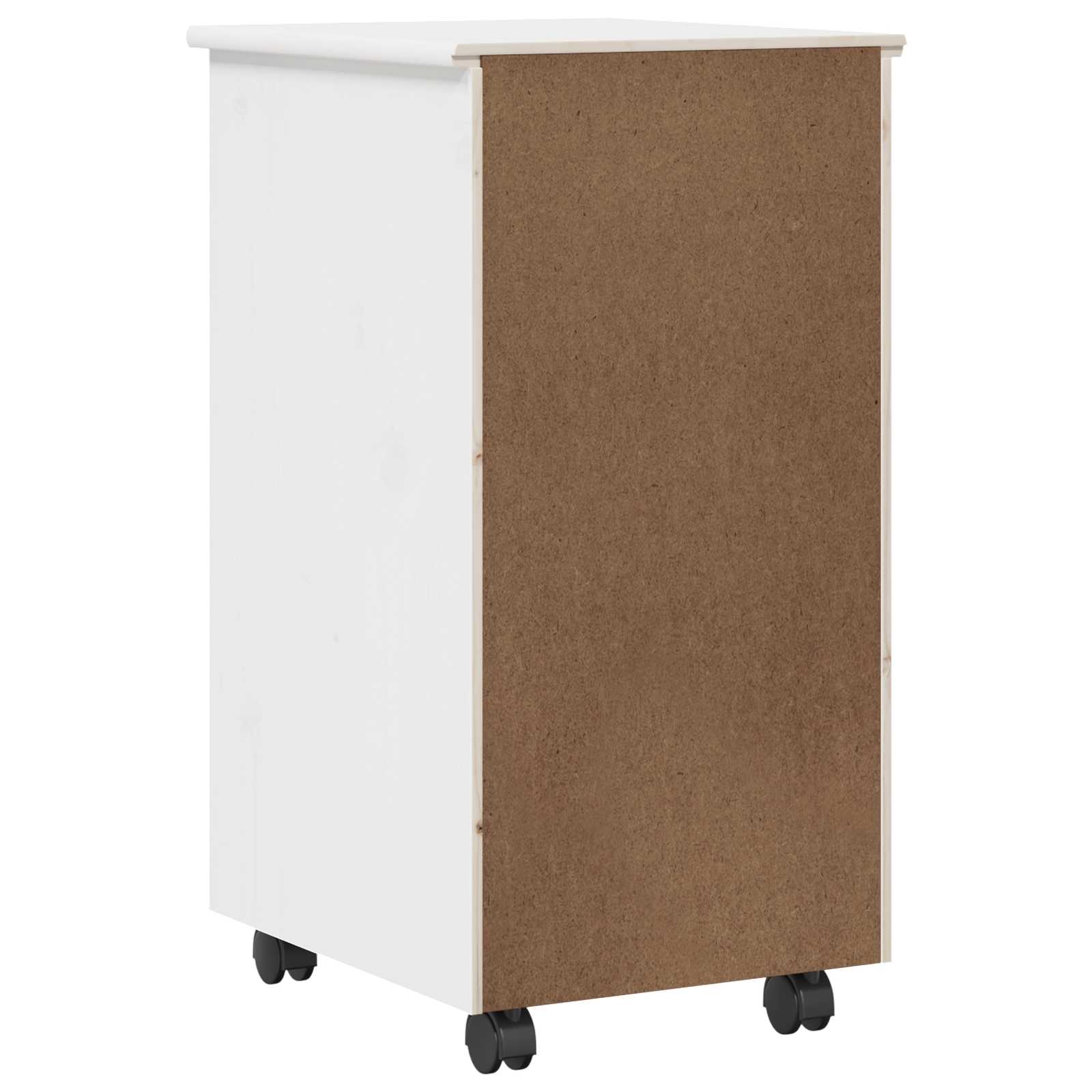 Gabinete rodante 34 x 39 x 65,5 cm Madera de Pino Macizo