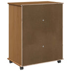Gabinete rodante con rueda Marrón miel 63,5 x 39 x 79 cm