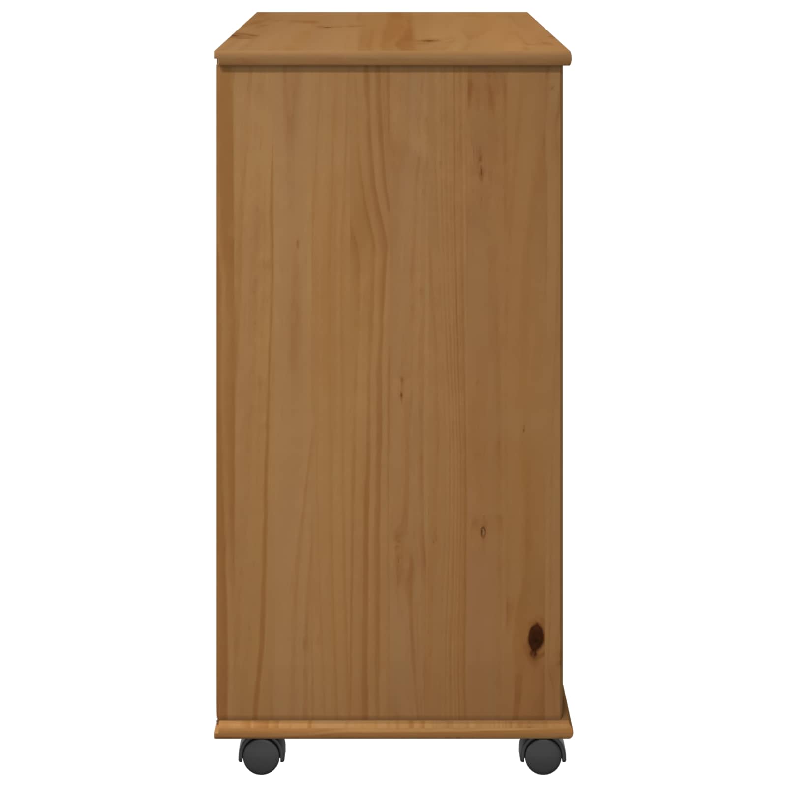Gabinete rodante con rueda Marrón miel 63,5 x 39 x 79 cm