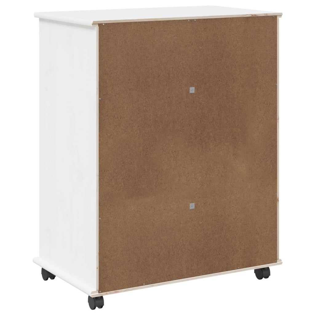 Gabinete rodante 63,5 x 39 x 79 cm Madera de Pino Macizo