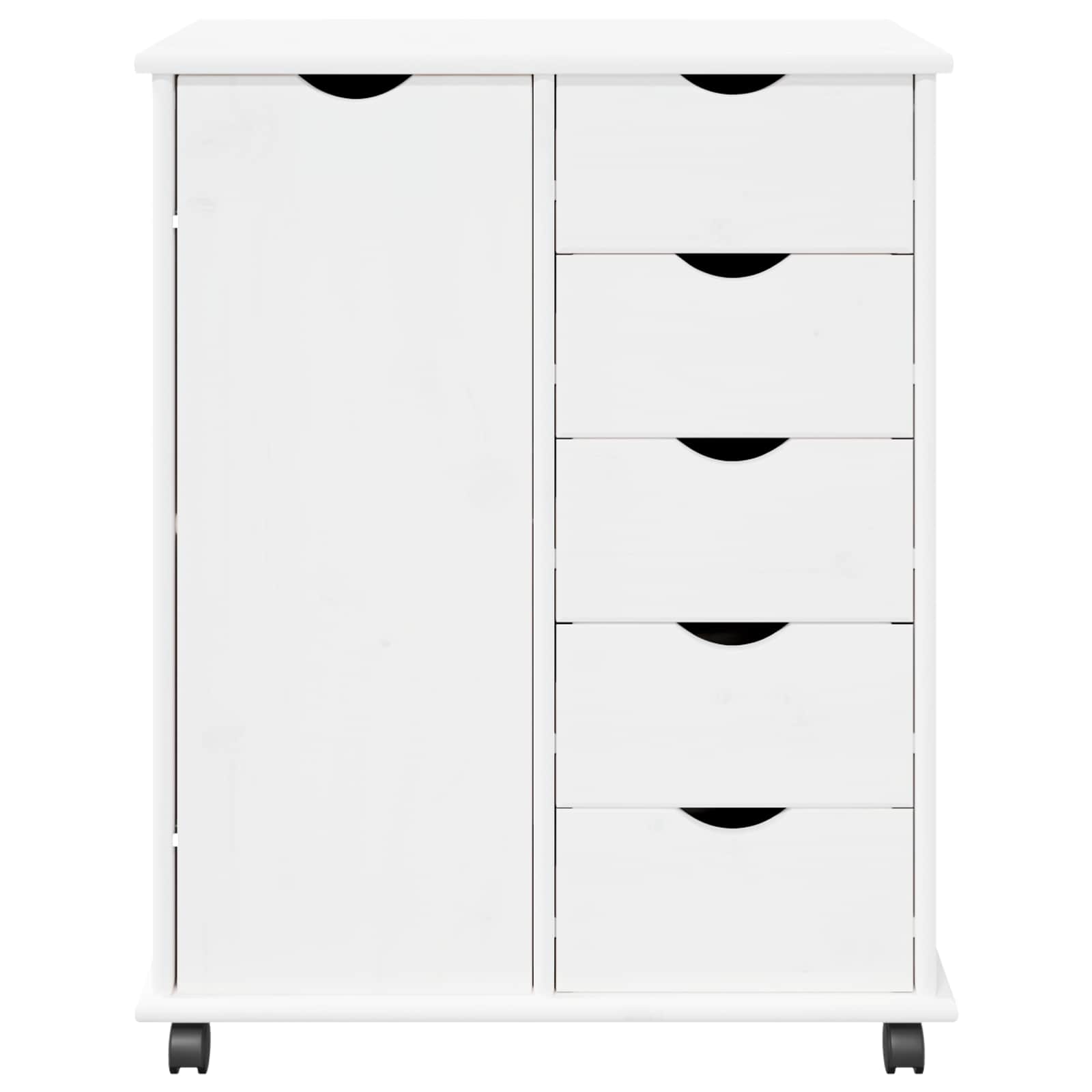 Gabinete rodante 63,5 x 39 x 79 cm Madera de Pino Macizo