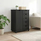 Gabinete rodante Gris 63,5 x 39 x 79 cm Madera de Pino Macizo