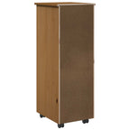 Gabinete rodante con rueda Marrón miel 34 x 39 x 93,5 cm