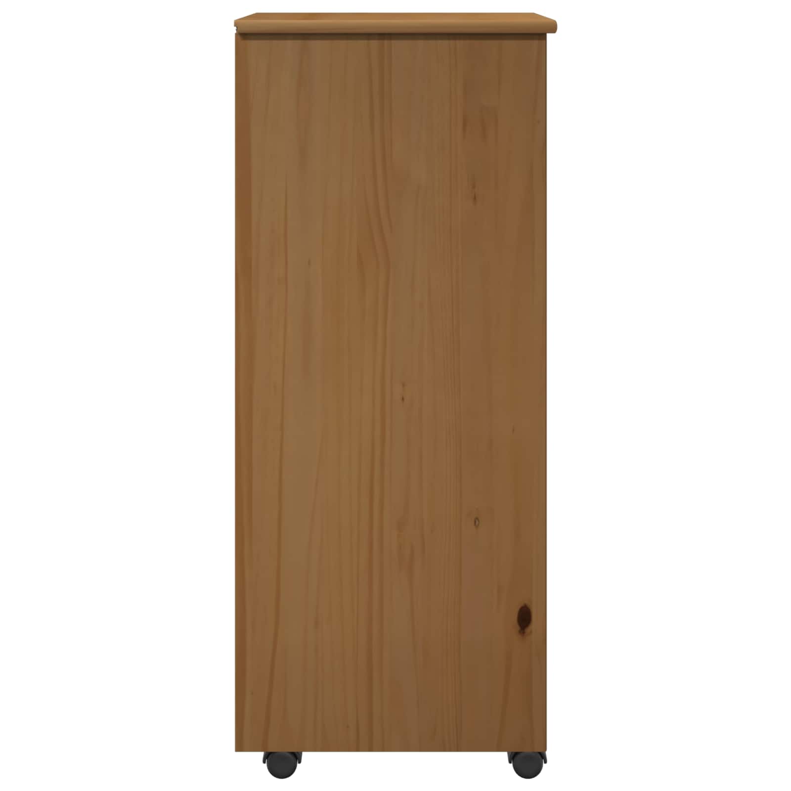 Gabinete rodante con rueda Marrón miel 34 x 39 x 93,5 cm
