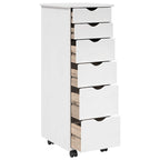 Gabinete rodante 34 x 39 x 93,5 cm Madera de Pino Macizo