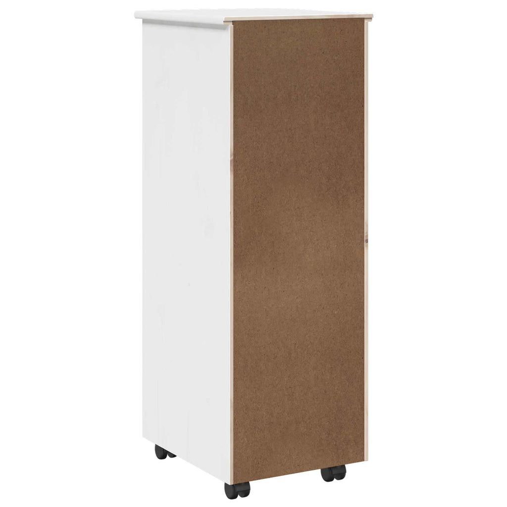 Gabinete rodante 34 x 39 x 93,5 cm Madera de Pino Macizo