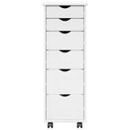 Gabinete rodante 34 x 39 x 93,5 cm Madera de Pino Macizo