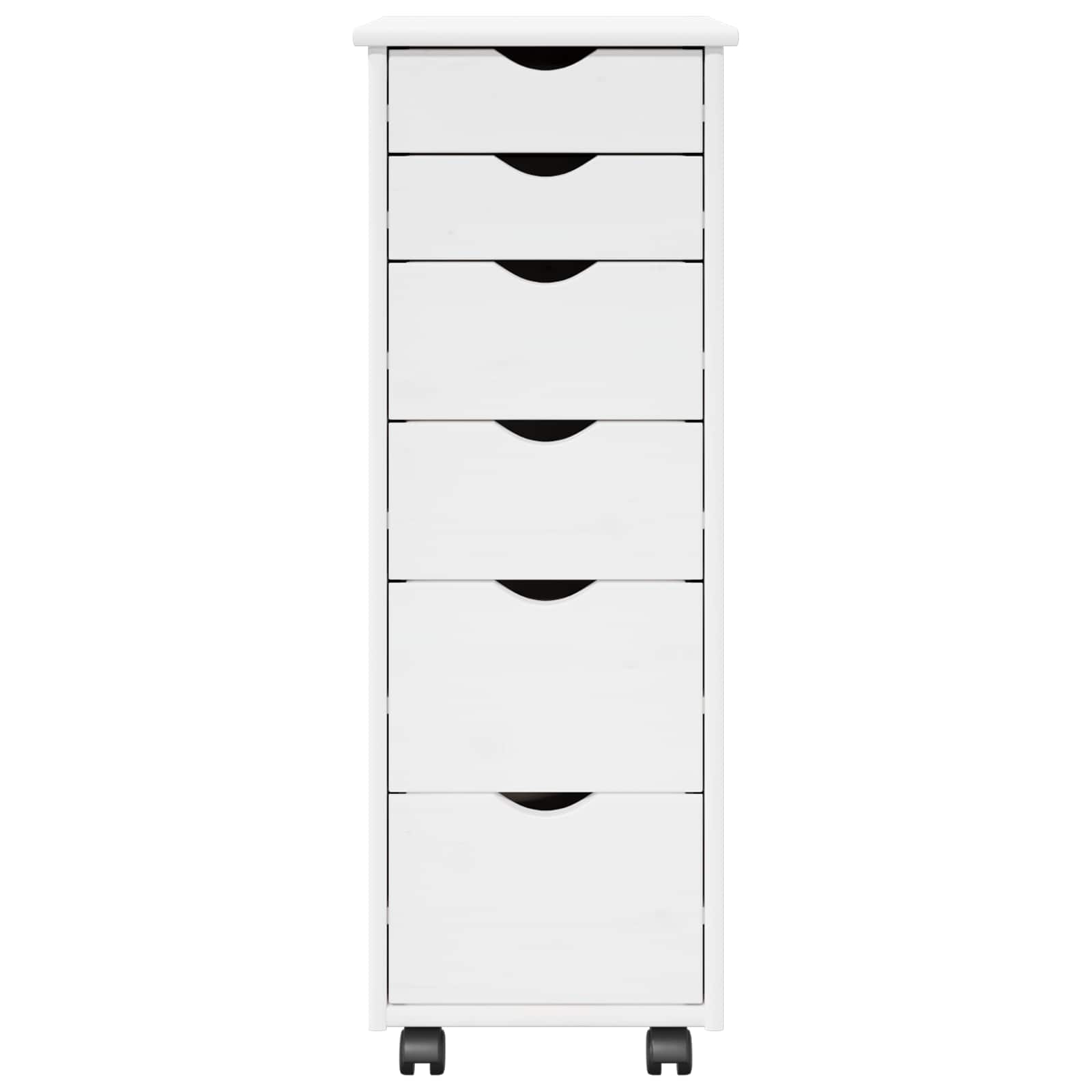 Gabinete rodante 34 x 39 x 93,5 cm Madera de Pino Macizo