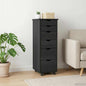 Gabinete rodante Gris 34 x 39 x 93,5 cm Madera de Pino Macizo