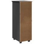 Gabinete rodante Gris 34 x 39 x 93,5 cm Madera de Pino Macizo