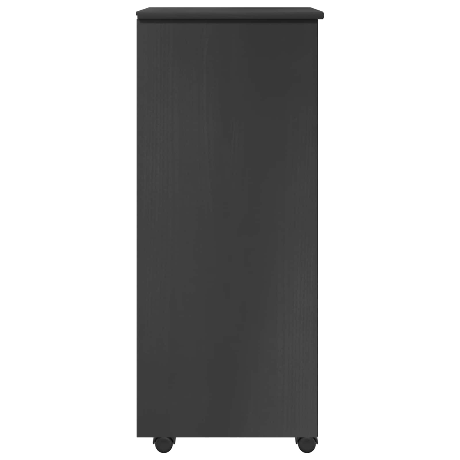 Gabinete rodante Gris 34 x 39 x 93,5 cm Madera de Pino Macizo