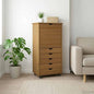 Gabinete rodante 53 x 39 x 103 cm Madera de Pino Macizo